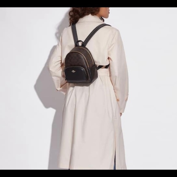 💥🎒Must Have! Coach Mini Court Backpack In Signature Canvas 🎒💥Supper Cute 🌸 - Picture 7 of 10